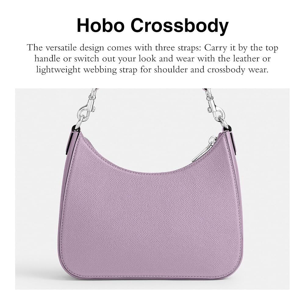 Coach Unisex Hobo Crossbody Bag Signature Canvas Soft Purple CJ842 - Picture 2 of 4